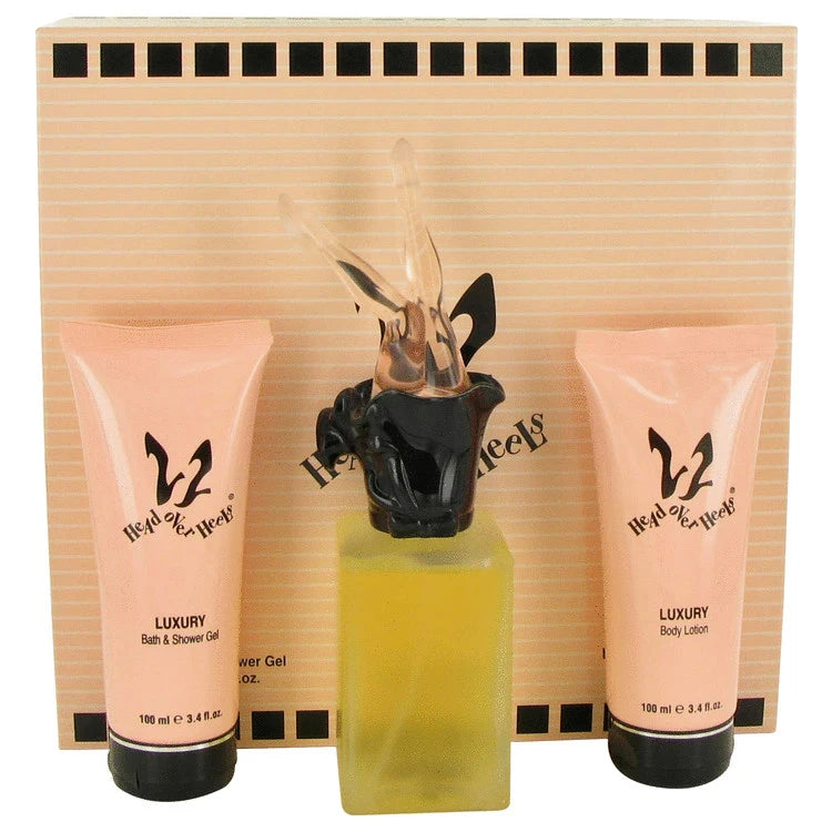 Head Over Heels 3 Pc Gift Set (3.9 oz Eau de Toilette Spray + 3.4 oz Shower Gel + 3.4 oz Body Lotion) for Women