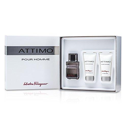 Salvatore Ferragamo Attimo 3 Pc Gift Set (2 oz Eau de Toilette Spray + Shower Gel + Aftershave) for Men