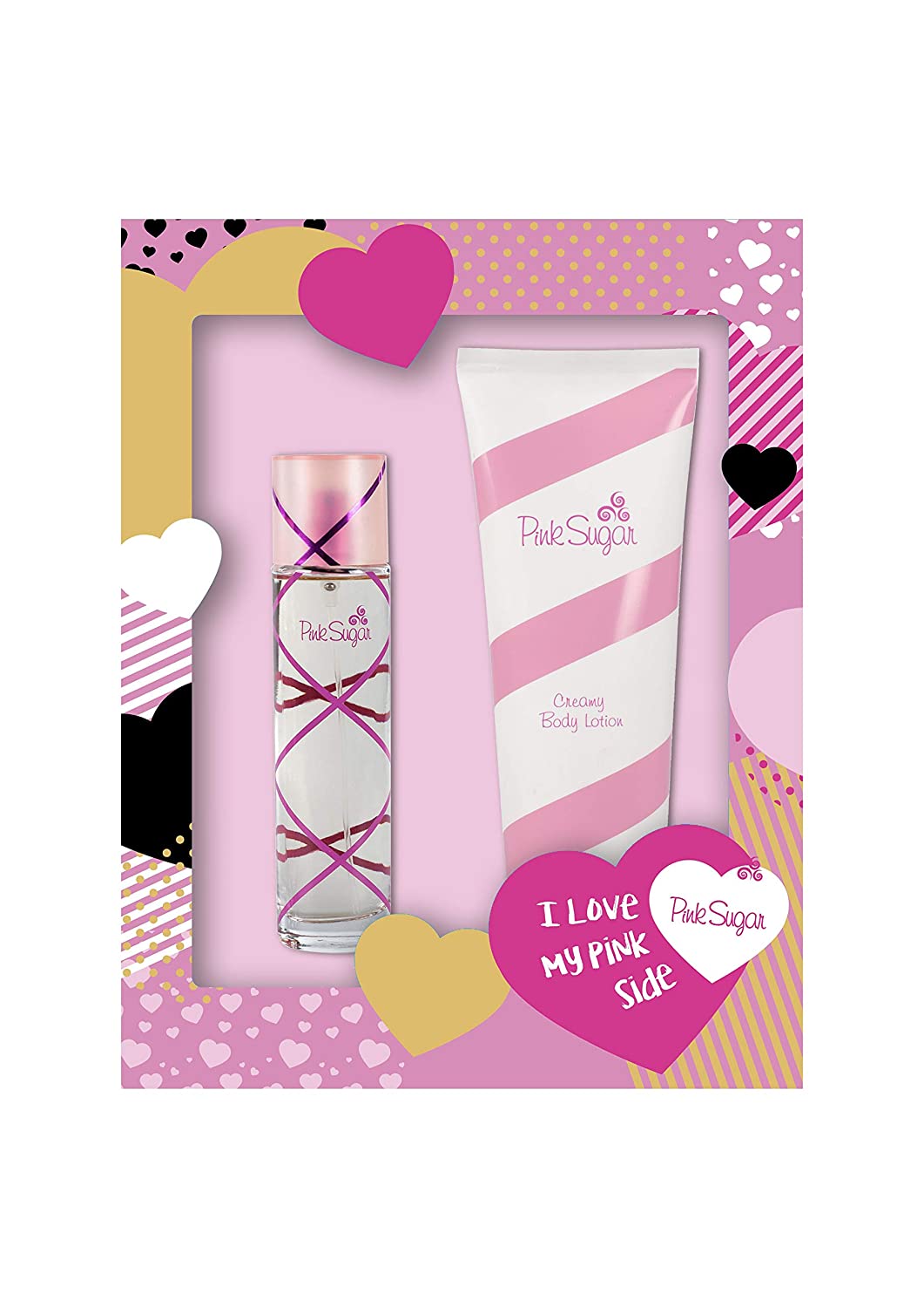 Pink Sugar 2 Pc Gift Set (3.4 oz Eau de Toilette Spray + 8.45 oz Body Lotion) for Women