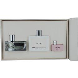 Prada 3 Pc Gift Set (1.7 oz Eau de Parfum Spray + Body Lotion + 7 mL Mini) (Without Box) for Women