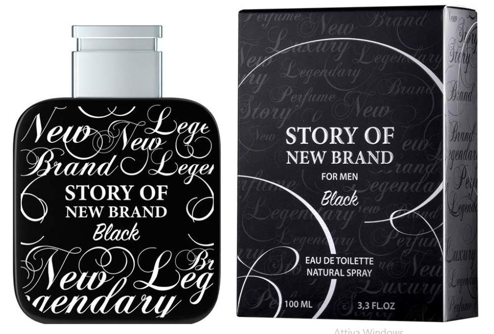 Story of New Brand Black 3.3 oz Eau de Toilette Spray for Men