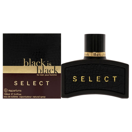 Nu Parfums Black Is Black Select 3.4 oz Eau de Toilette Spray for Men