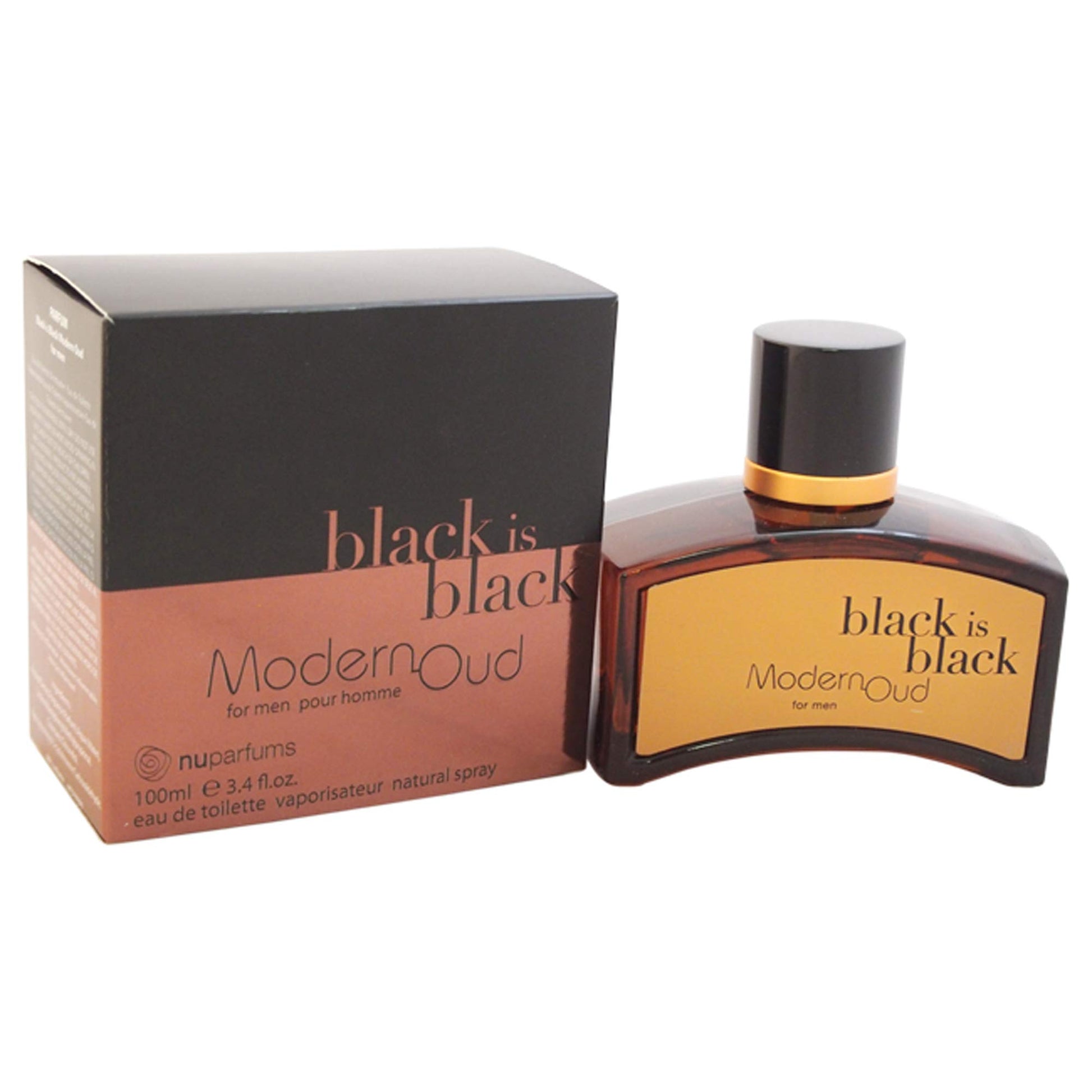 Nu Parfums Black Is Black Modern Oud 3.4 oz Eau de Toilette Spray for Men