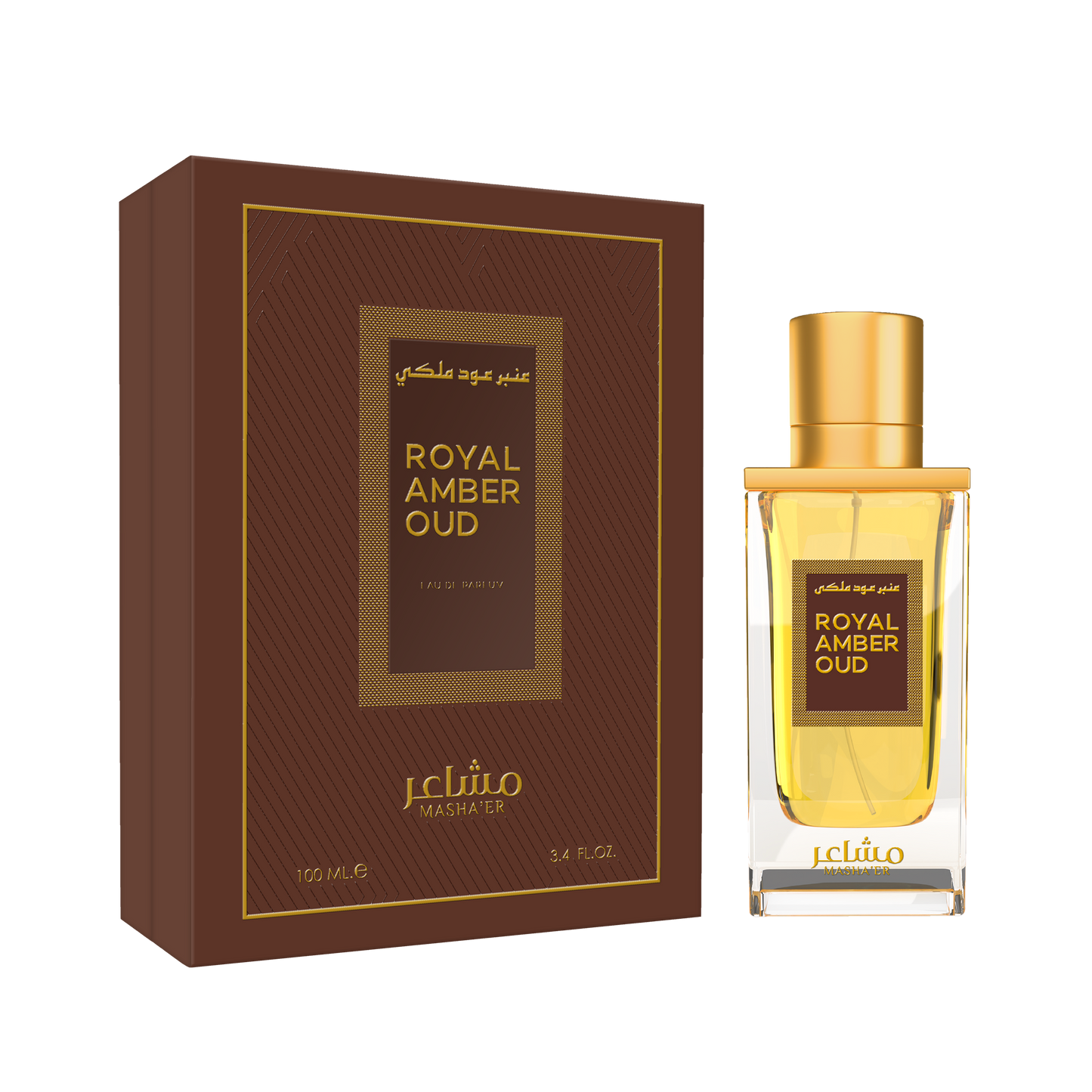 Mashaer Royal Amber Oud 3.4 oz Eau de Parfum Spray for Unisex