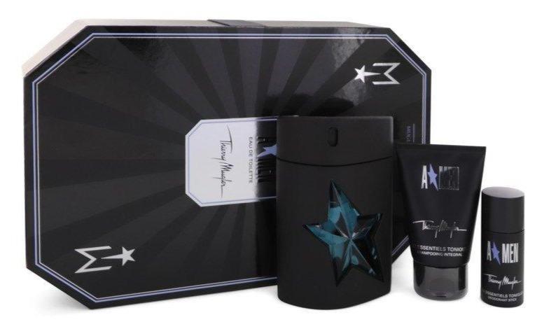 Thierry Mugler AMen 3 Pc Gift Set (3.4 oz Eau de Toilette Spray + 1.7 oz Shampoo + 0.7 oz Deodorant) for Men