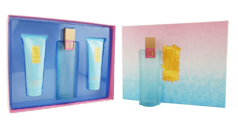 Liz Claiborne Bora Bora Exotic 3 Pc Gift Set (3.4 oz Eau de Parfum Spray + 3.4 oz Body Lotion + 3.4 oz Shower Gel) for Women