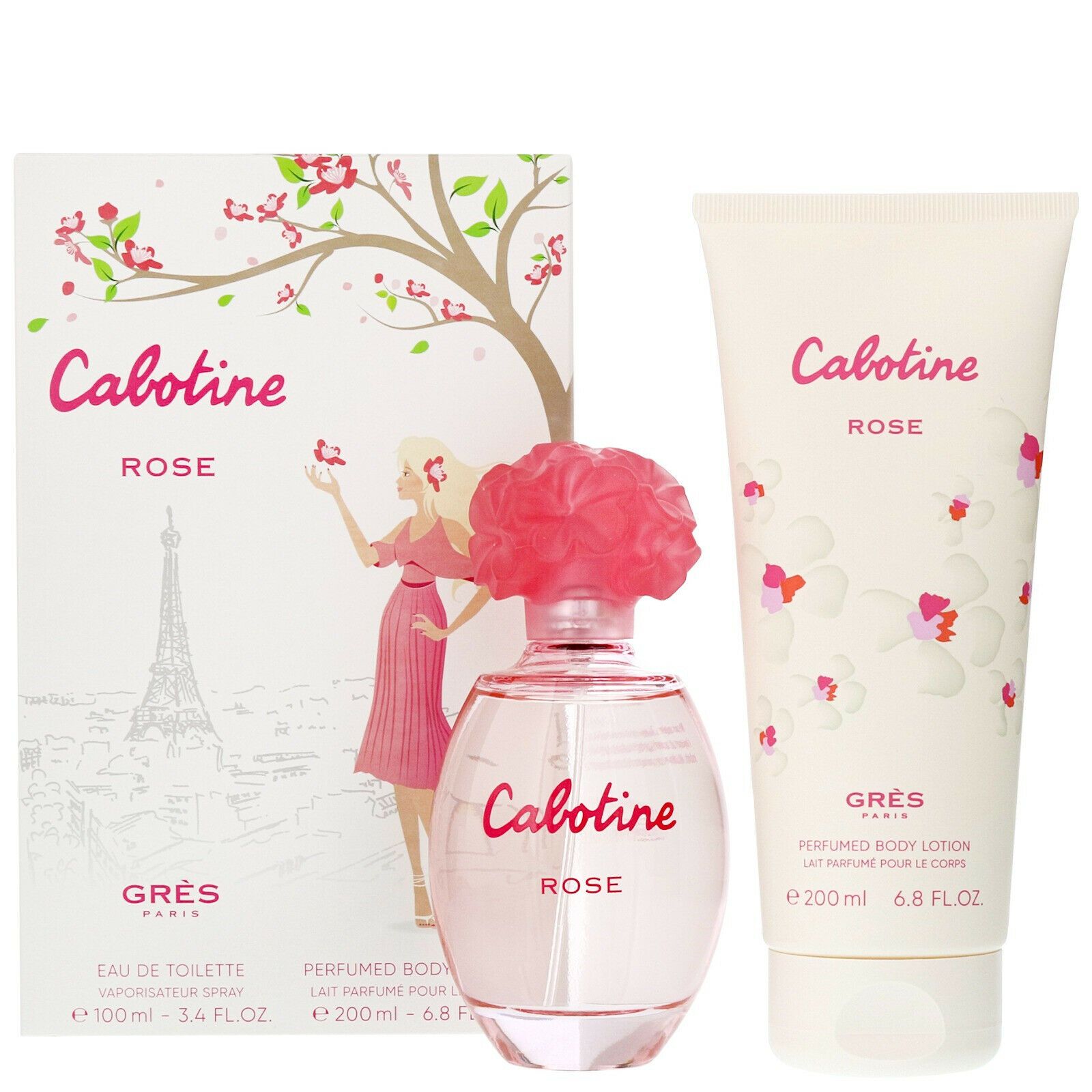 Cabotine Rose Duo by Cabotine Women 2 Piece Gift Set (3.4 oz Eau de Toilette Spray + 6.7 oz Body Lotion) | FragranceBaba.com