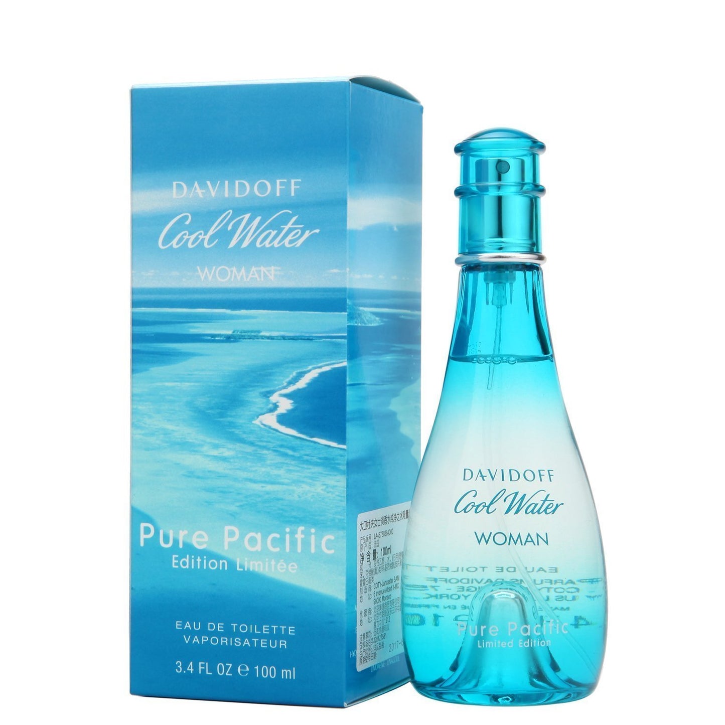 Davidoff Cool Water Pure Pacific by Davidoff Women 3.4 oz Eau de Toilette Spray | FragranceBaba.com