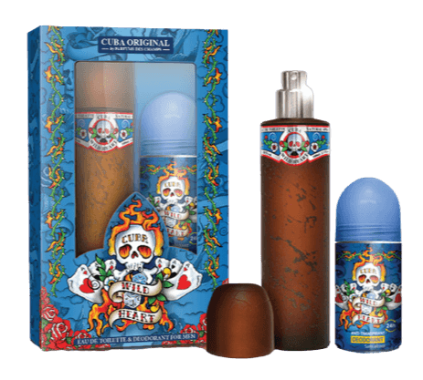 Cuba Wild Heart by Cuba Men 2 Piece Gift Set (3.4 oz Eau de Parfum Spray + 1.7 oz Deodorant) | FragranceBaba.com