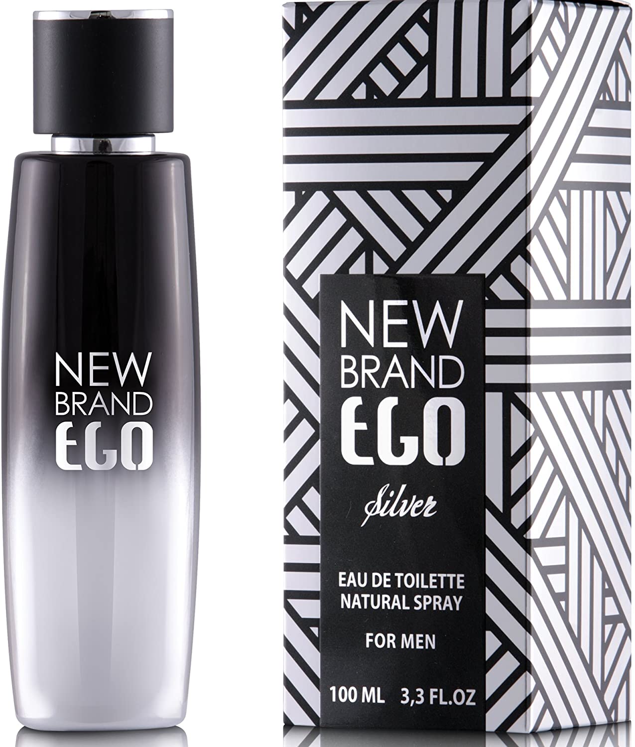 New Brand Ego Silver by New Brand Perfumes Men 3.4 oz Eau de Toilette Spray | FragranceBaba.com