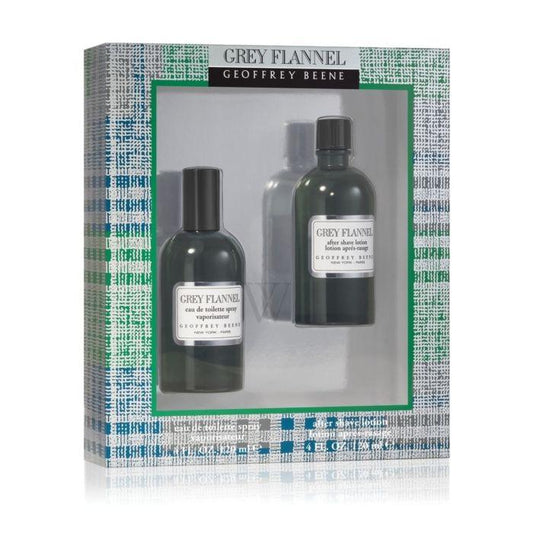 Geoffrey Beene Grey Flannel 2 Pc Gift Set (4 oz Eau de Toilette Spray + 4 oz Aftershave) for Men