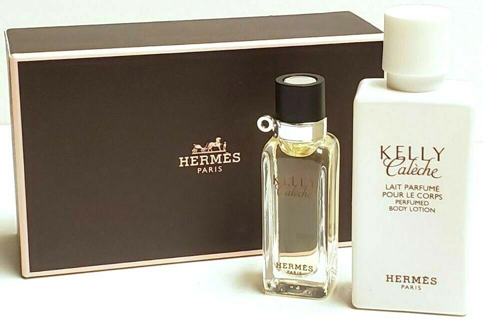 Hermes Kelly Caleche by Hermes Women 2 Piece Gift Set (7.5 mL Eau de Toilette Mini + 1.35 oz Perfumed Body Lotion) | FragranceBaba.com