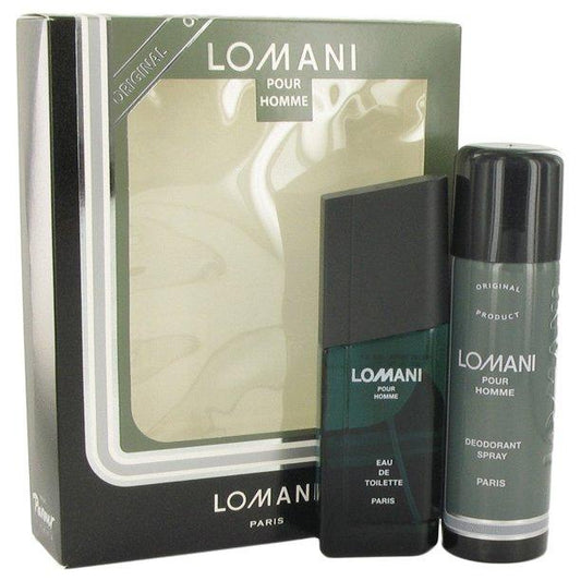 Lomani 2 Pc Gift Set (3.4 oz Eau de Toilette Spray + 6.7 oz Deodorant Spray) for Men