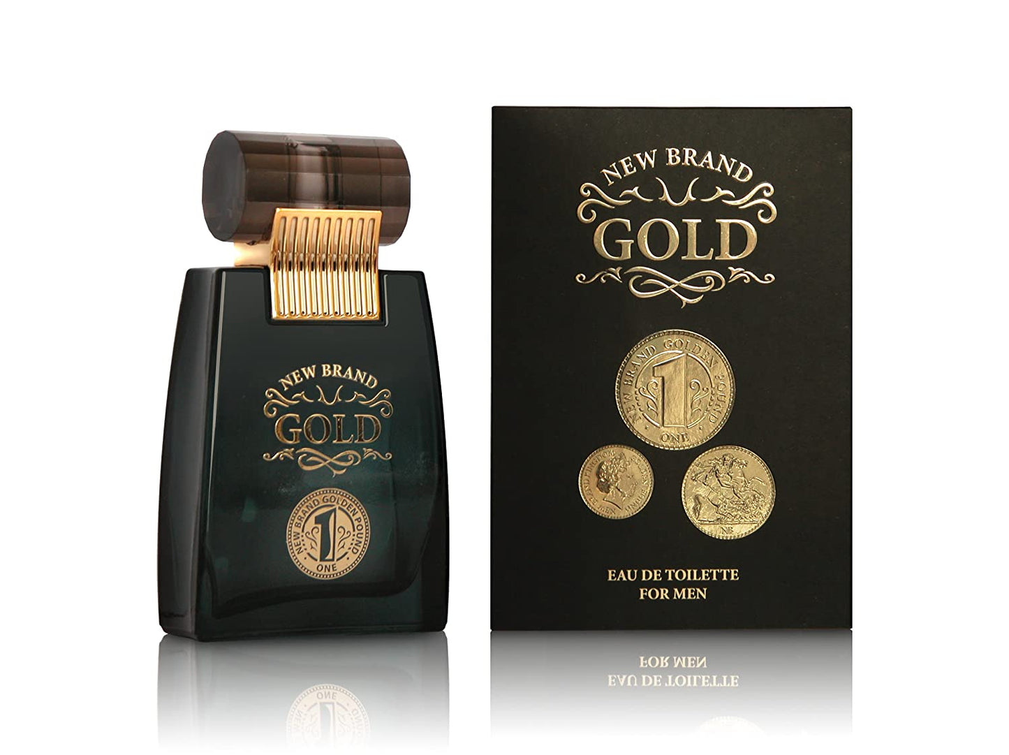 New Brand Gold by New Brand Perfumes Men 3.4 oz Eau de Toilette Spray | FragranceBaba.com