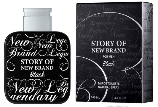 Story of New Brand Black 3.3 oz Eau de Toilette Spray for Men